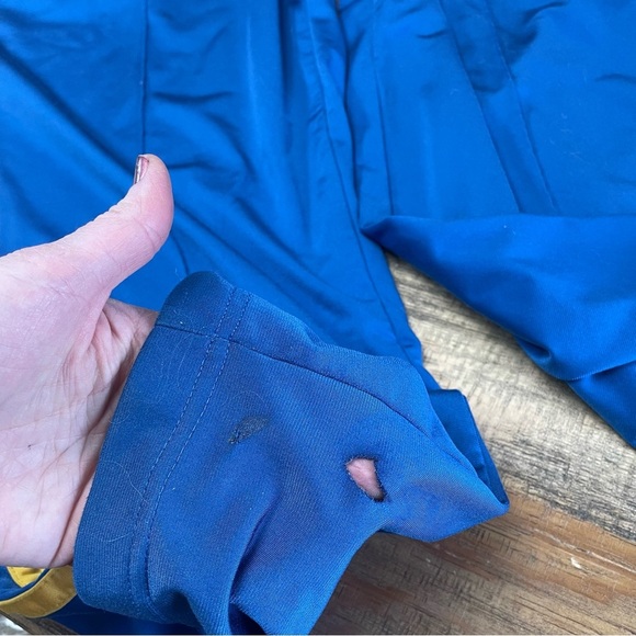 VINTAGE Y2K ABERCROMBIE & FITCH blue yellow track pants Large Athleisure - Picture 14 of 16